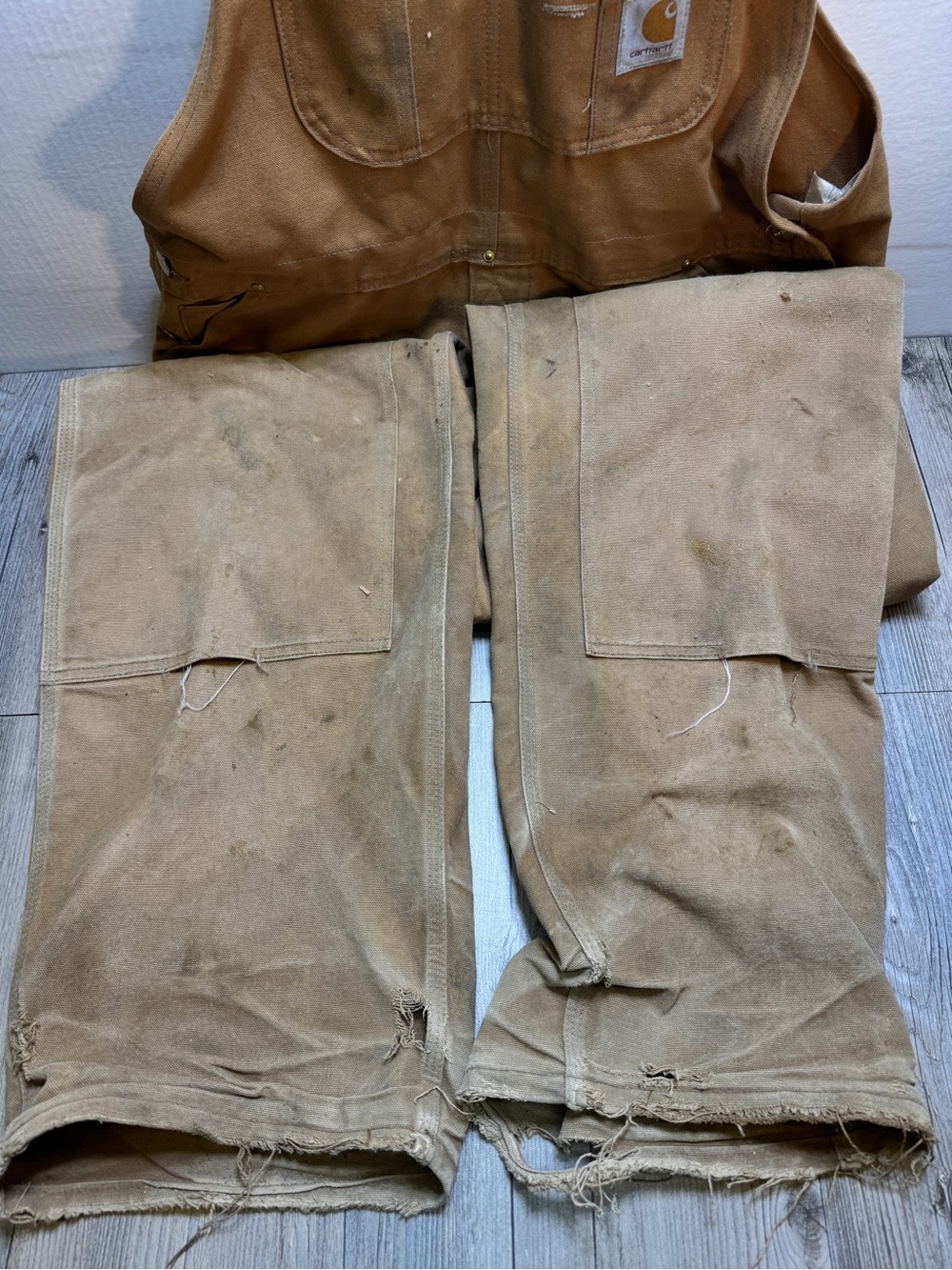 Carhartt Double Knee Overalls Men’s 38x34 Duck Canvas Insulated Made In USA Used - Picture 6 of 14